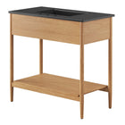 Modway Zaire 36" Bathroom Vanity - Natural/Black-Wood Grain Veneer