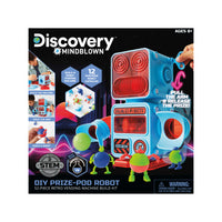 Discovery DIY Prize-Pod Robot 52-Piece Retro Vending Machine Build Kit-Inspire young minds with the Discovery #Mindblown DIY Prize-Pod Robot, a 52-piece retro vending machine build kit that promotes STEM education, creativity, and innovation