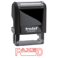 Trodat Printy 4911 Climate Neutral Self-Inking Stamp with Window - "FAXED"-High-quality stamp with nontoxic, water-based ink