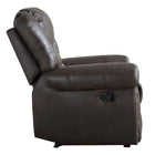 Ebello Chemika 40.9" W Classic Super Soft Padding And Oversize Manual Recliner With Rivets-darkbrown-Dimensions: 40.6" H x 40.9" W x 36.6" D