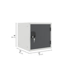 Ceha Canada 15" Cube locker - Basalt Grey-SECURE CYLINDER LOCK: Includes a reliable cylinder lock with 2 keys for added security