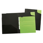 Oxford Divide It Up Twisted Twin Pocket Folder Poly, Assorted-Pocket-Lok design ensures an extra-secure hold on your stored items
