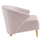Modway Odyssey Performance Velvet Armchair - Pink-Dense Foam Padding