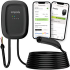 Emporia Classic Level 2 48A EV Charger with 24' Cable - NACS (TESLA) - Hardwired - Black-Designed for both indoor and outdoor installation with durable construction to protect against environmental conditions, may qualify for local incentives or rebates depending on region