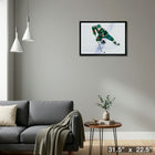 Kirill Kaprizov Wild Skating - Framed Canvas - 31" x 22"-Ready to hang - arrives fully assembled