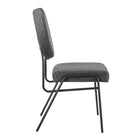 Modway Craft Upholstered Fabric Dining Side Chairs - Black/Charcoal - 2 Pack-8