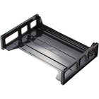 Korr Stacking Side Load Letter Tray - Black-Sturdy, high-impact plastic offers excellent stability and support