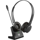 Adesso Xtream P400 Bluetooth Headset with Charging Cradle - Black-Bluetooth headset with premium wireless audio