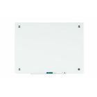 MasterVision River Magnetic Glass Dry-Erase Whiteboard - 36" L x 48" W-High-quality magnetic glass dry erase surface