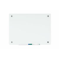 MasterVision River Magnetic Glass Dry-Erase Whiteboard - 36" L x 48" W-High-quality magnetic glass dry erase surface