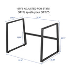 Rocelco Desk Riser Floor Stand for ST32 and ST375 - Black-5