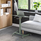 Seville Classics 25.6" W airLIFT Pneumatic Tilting Mobile Desk Cart - Sage Green-1 Year Limited Manufacturer Warranty