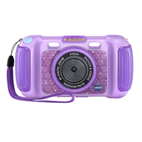 VTech KidiZoom Camera Pix FX Purple - Bilingual - 4 Pack-Focus on the perfect shot with a 16MP camera including 4X digital zoom, 2.4" color screen and activate a selfie mode that automatically snaps a picture when a face is detected
