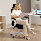 HOMCOM Ergonomic Reclining Office Chair - Black-Seat height adjustable to fit the user and desk height