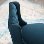 Modway Baronet Tufted Button Upholstered Fabric Counter Stool - Azure-Dense Foam Padding