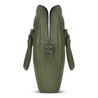Champs Onyx Leather Slim Briefcase - Khaki-2 inner pen holders