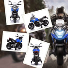 Qaba Honda Licensed 12V Electric Motorcycle with Headlights Music - Blue-Suitable for asphalt, brick, or cement, versatile usage 