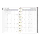 Mead 2026-27 Celestial White Weekly/Monthly Hard Cover Planner - 8½" x 6" - Multicolour - Bilingual-Durable hard cover