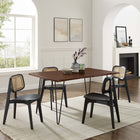 Modway Ardor 60" Live Edge Acacia Wood Acacia Wood Dining Table - Black Walnut-Solid Acacia Wood