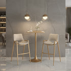 Zuo Spot Bar Table - Beige/Gold-Dimensions: 23.8" L x 23.8" W x 41.7" H