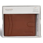Champs Onyx Leather Access Top Wing Wallet - Brown-1 hidden credit card slot