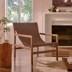 Modway Sonora Leather Sling Chair - Nutmeg Brown-Modern Sculptural Design
