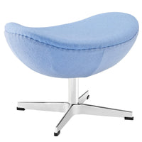 Modway Glove Wool Ottoman - Baby Blue-Upholstered in Wool
