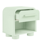 Modway Bellamy Curved 1-Drawer Nightstand - Sage-Assembly Required