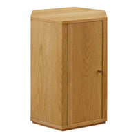Modway Kade Faceted Wood Side Table - Natural-Modern Faceted Accent Table