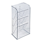 Azar Three Tier Tilt Organizer - 9.87" x 4.75" x 3.12" - Clear-Adjustable shelves allow customized compartment spacing
