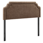 Modway Magnolia Upholstered Fabric King Size Headboard - Mocha-Woven Slub Weave Fabric Upholstery