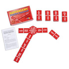 Learning Advantage Equivalent Fraction Dominoes-MAKE FRACTIONS FUN -- This math game features 47 fraction dominoes, a hexagonal starting tile and instructions. The fractions contain denominators 2-24. Multiple game formats allow solo or group play.