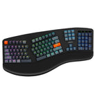 Adesso EasyTouch 1500 Ergonomic RGB Mechanical Keyboard – 104-Key, Cherry MX Red, Wired/Wireless/Bluetooth, VIA/QMK, Copilot Key-VIA/QMK Programmable Support: Customize every key, macro, and RGB effect using open-source software