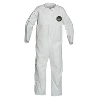 Dupont Personal Protection Coverall, Proshield 50, Zipper Front, White, 3XL, 25 Pack (NB120SWH3X002500)-Material: Microporous