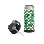 Thermos FUNtainer Vacuum Insulated Stainless Steel Water Bottle - 410mL - Minecraft-Integrated carry handle is easy to grip and can be folded down when not in use