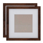 Decent Living Solid Wooden Picture Frame - 12" x 12" - Walnut Colour - 2 Pack-Material: 100% Natural Solid Wood (Okan / Teak)