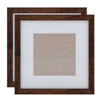 Decent Living Solid Wooden Picture Frame - 12" x 12" - Walnut Colour - 2 Pack-Material: 100% Natural Solid Wood (Okan / Teak)