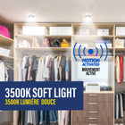 Bell + Howell Motion Sensor Indoor Battery-Operated Wireless Ceiling Light with Remote-360 wide angle light: high beam points downward while 4 side panels spread light all around illuminates up to 1200 sq ft