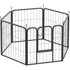 PawHut 6-Panel Foldable Dog Playpen with Door & Strap - 24" H-6 panels can be arranged into various shapes