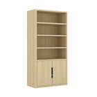 Manhattan Comfort Rivington 40" Modern 4-Shelf Bookcase Cabinet - Natural Oak-Adjustable shelving offers customizable storage for everything from tall books to decorative accents