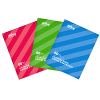 Hilroy Poly Exercise Book, Assorted - 8-3/8" H x 10-7/8" W - Ruled - 80 Pages-Durable poly cover helps protect pages from wear and moisture