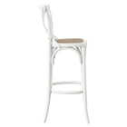 Modway Gear Bar Stool - White-Weight Capacity: 330 lbs.