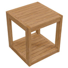 Modway Carlsbad Teak Wood Outdoor Patio Side Table - Natural-5