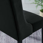 Modway Baronet Performance Velvet Dining Chairs - Black - 2 Pack-Stain-Resistant Performance Velvet
