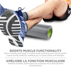 PurAthletics Smooth Textured Surface Roller - Grey-Compact and portable
