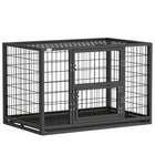 PawHut 37" Heavy Duty Dog Crate, Metal Dog Kennel with Removable Tray-Heavy-duty steel frame ensures a strong dog cage