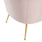 Modway Veronica Channel Tufted Performance Velvet Armchair - Pink-Chair Weight Capacity: 331 lb