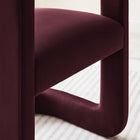 Modway Winslow Barrel Performance Velvet Dining Chair - Mulberry-Fully Assembled