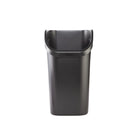 Rubbermaid Undercounter Waste Basket - 16.6" D x 10.95" W x 19" H - Black-Angled opening provides 2X more access under counters, than traditional wastebaskets, versus comparable Rubbermaid wastebasket, and cabinet openings of 23" or less