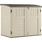 Suncast Horizontal Shed - 34 cu.ft. - Vanilla with Stoney Roof-Multi wall, resin panels are engineered for strength and durability.